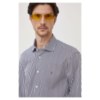 Košile Tommy Hilfiger tmavomodrá barva, slim, s klasickým límcem, MW0MW34229