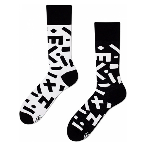 Černo-bílé ponožky Random Forms