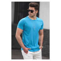 Madmext Men's Turquoise Basic T-Shirt 4055