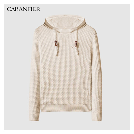 Pletený pánský svetr s kapucí CARANFLER