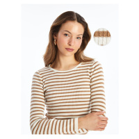 LC Waikiki LCW Crew Neck Striped Long Sleeve Women's Knitwear Sweater