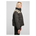 Ladies AOP Sherpa Mixed Puffer Jacket