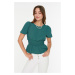 Trendyol Green Gippie Short Sleeve Blouse