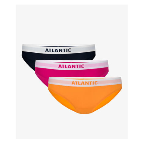 Dámské kalhotky Bikini ATLANTIC 3Pack - tmavě modrá, růžová, oranžová
