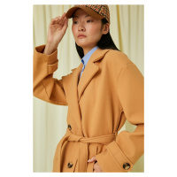 Koton Coat - Brown - Double-breasted