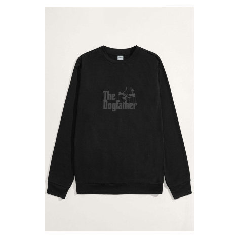 Mikina, Barva Černá, s Potiskem The Dogfather Hedrix