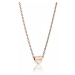 Victoria Walls Růžově pozlacený náhrdelník se srdíčkem VN1051R