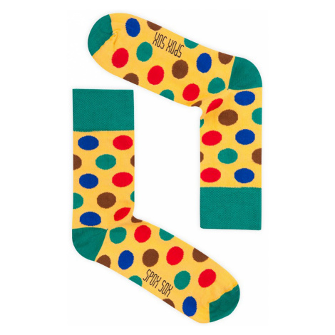 Unisex žluté ponožky spox Sox Happy Dots