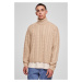 Boxy Roll Neck Sweater mokrý písek