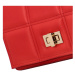 Módní a nepřehlédnutelná dámská kožená kabelka Siera, červená