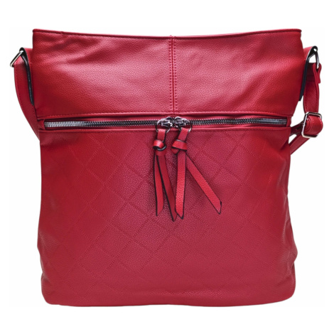 Tmavě červená crossbody kabelka s koso vzorem Delia Tapple