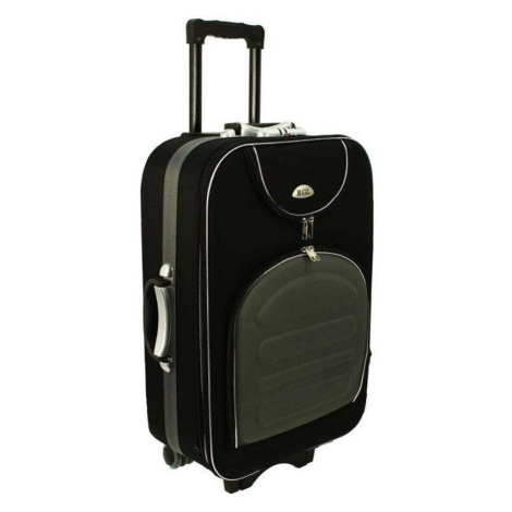 Rogal Šedo-černý textilní kufr na kolečkách "Movement" - M (35l), L (65l), XL (100l)