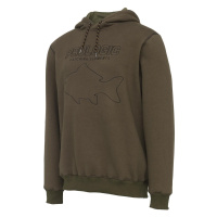 Prologic mikina mega fish hoodie army green