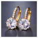 Sisi Jewelry Náušnice Swarovski Elements Bernadette Gold E4001-ET-405I Bílá/čirá
