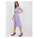Světle fialové plisované midi šaty -light violet Fialová