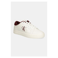 Kožené sneakers boty Calvin Klein Jeans CLASSIC CUPSOLE LOWLACEUP LTH WN bílá barva, YW0YW01444