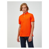 Oranžové pánské polo tričko Tommy Hilfiger - Pánské