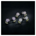 GRACE Silver Jewellery Stříbrné náušnice Amálka - květina, stříbro 925/1000 E-BSE592-PK/120 Růžo