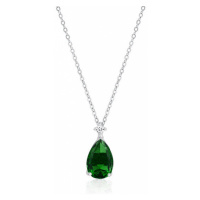 Klenoty Amber Luxusní smaragdový náhrdelník slza