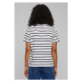 Dámské tričko krátký rukáv // Urban Classics / Ladies Striped Boxy Tee black/whi