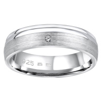 Silvego Snubní stříbrný prsten Amora pro ženy QRALP130W 57 mm