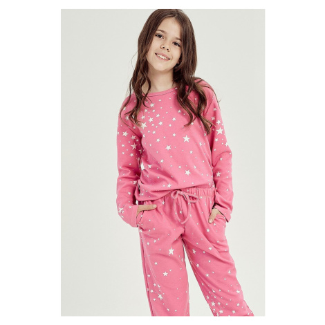 Dívčí pyžamo Taro Erika - bavlna Růžová