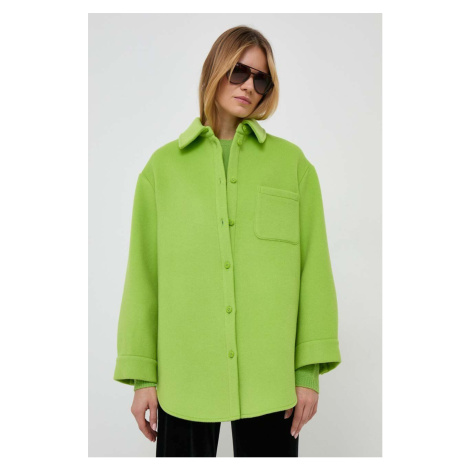 Košilová bunda MAX&Co. x Anna Dello Russo zelená barva, oversize