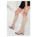 Soho Beige Suede Women's Boots 18348