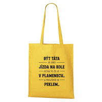 DOBRÝ TRIKO Bavlněná taška s potiskem Být táta Barva: Žlutá