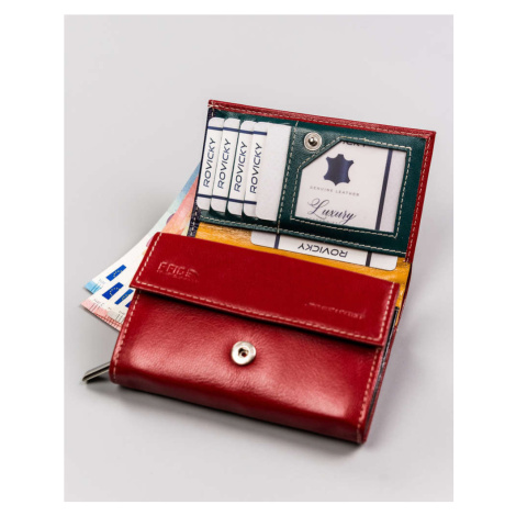 Dámské peněženky [DH] Dámská kožená peněženka R RD 02 GCL červená FPrice