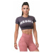 Nebbia Short Sleeve Sporty Crop Top Marron Fitness tričko