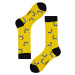 ZOO zebra barevné ponožky unisex 044 žlutá