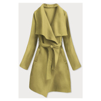 Minimalistický dámský kabát v olivové barvě (747ART)