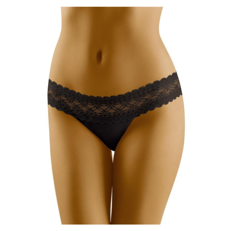 Dámské bokové kalhotky s krajkou ECO-TI černé Wolbar