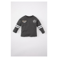 DEFACTO Baby Boy Crew Neck Printed Long Sleeve T-Shirt