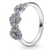 Pandora Stříbrný prsten s maceškami 190786C01 54 mm
