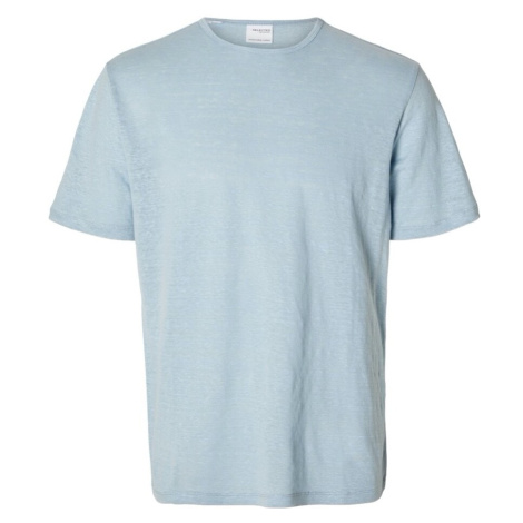 Selected T-Shirt Bet Linen - Cashmere Blue Modrá