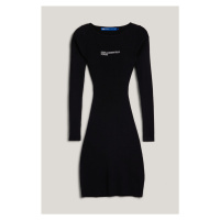 Šaty karl lagerfeld jeans klj knitted body dress black