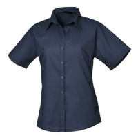 Premier Workwear Dámská košile s krátkým rukávem PR302 Navy -ca. Pantone 2766
