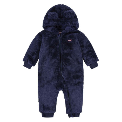 Kojenecký overal Levi's BEAR SHERPA COVERALL tmavomodrá barva, 6EL511 Levi´s