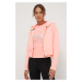 Mikina Dkny dámská, růžová barva, s kapucí, hladká, DP3J9279