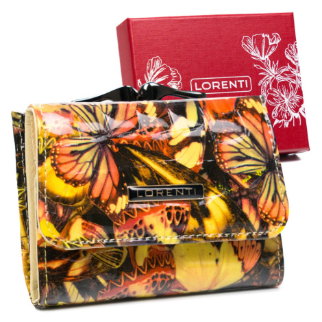 Malá dámská kožená peněženka s potiskem motýlů Lorenti
