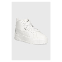 Kožené sneakers boty Puma Karmen II Mid bílá barva, 397459