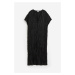 H & M - Plisované tunikové šaty - černá