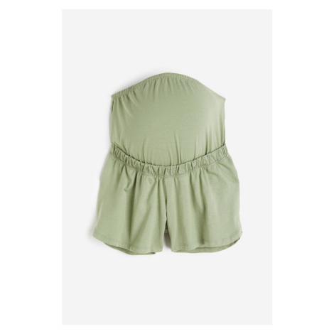 H & M - MAMA Žerzejová šortky z bavlny - zelená H&M