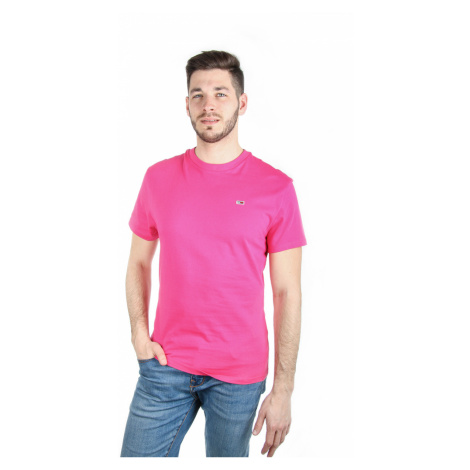 Tommy Hilfiger pánské růžové tričko Tommy