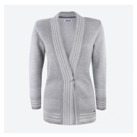 KAMA 5030 Pletený Merino cardigan svetr, šedý