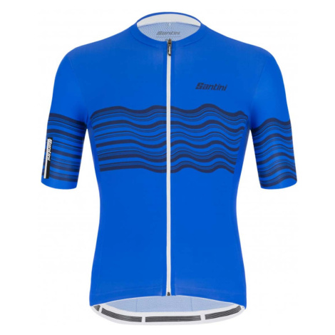 SANTINI Cyklistický dres s krátkým rukávem - TONO PROFILO - modrá