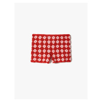 Koton Crochet Shorts Daisy Patterned