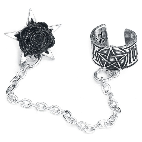 Alchemy Gothic Manžeta na ucho Rosa Nocta Ušní spona stríbrná